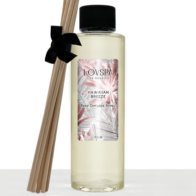 LOVSPA Hawaiian Breeze Diffuser Oil - Luxury Essential Oils for Diffuser Refill & Air Freshener Room Spray - Long-Lasting & Natural Home Fragrance, Scented Oil for Diffusers, USA Made, 4oz - Image 1